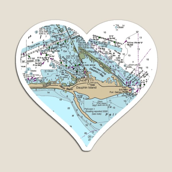 Item preview, Dauphin Island AL Chart designed and sold by RepYourTown.