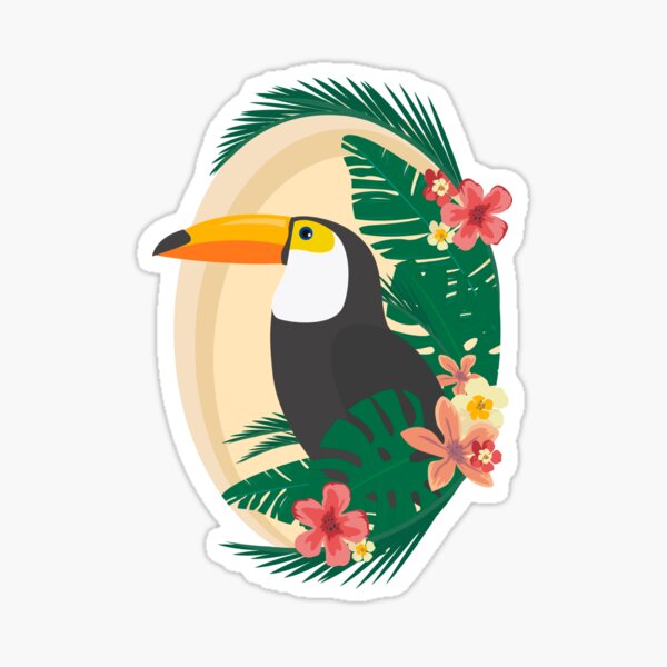 Tropical Jungle Toucan Sticker