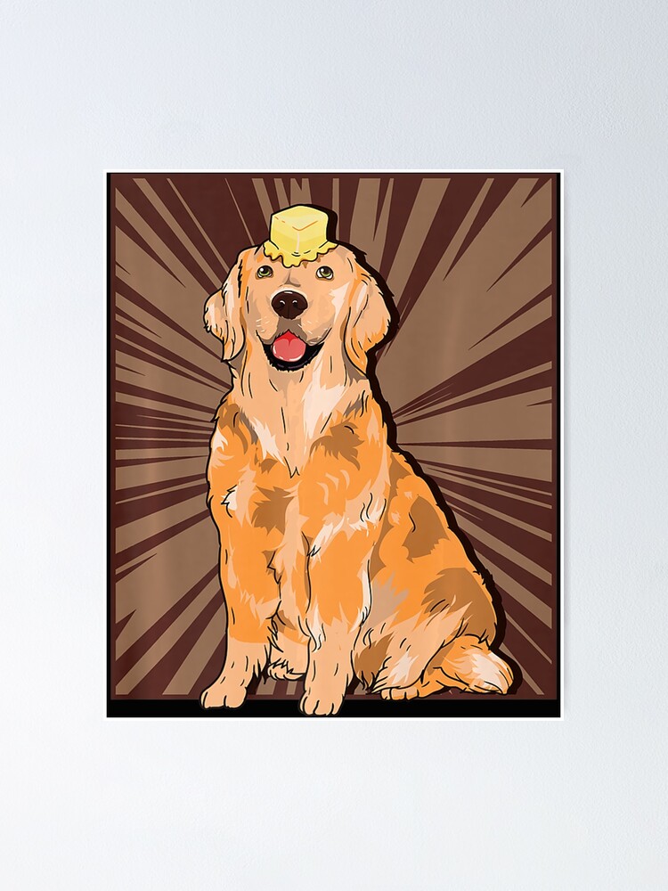 "Butter Dog Meme Cute Golden Retriever Dank Meme " Poster for Sale by