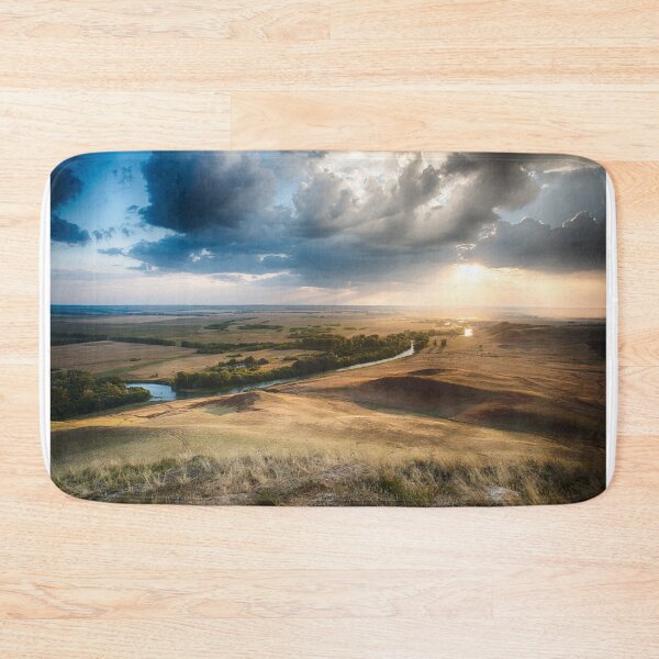 Item preview, Landscape Sun and River into the Rain Clouds designed and sold by NeonAbstracts.