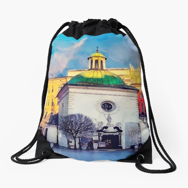 Cracow Church of St. Wojciech Drawstring Bag