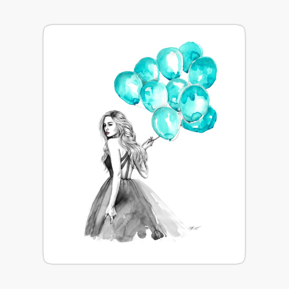 Balloons blue Poster