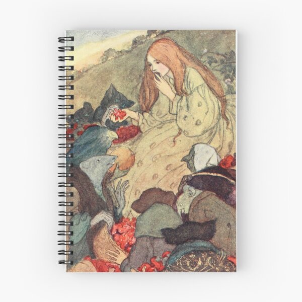 Aperçu de l'œuvre Redhead in the garden with animals vintage artwork illustration Hilda Hechle créée et vendue par Vintage Designs +.
