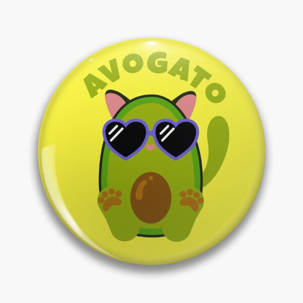 Item preview, Avogato cat, cat avocado, cinco de mayo, heart sunglasses yellow designed and sold by Mylittleprints.