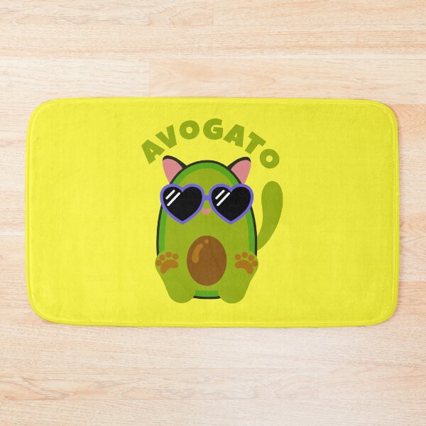 Item preview, Avogato cat, cat avocado, cinco de mayo, heart sunglasses yellow designed and sold by Mylittleprints.
