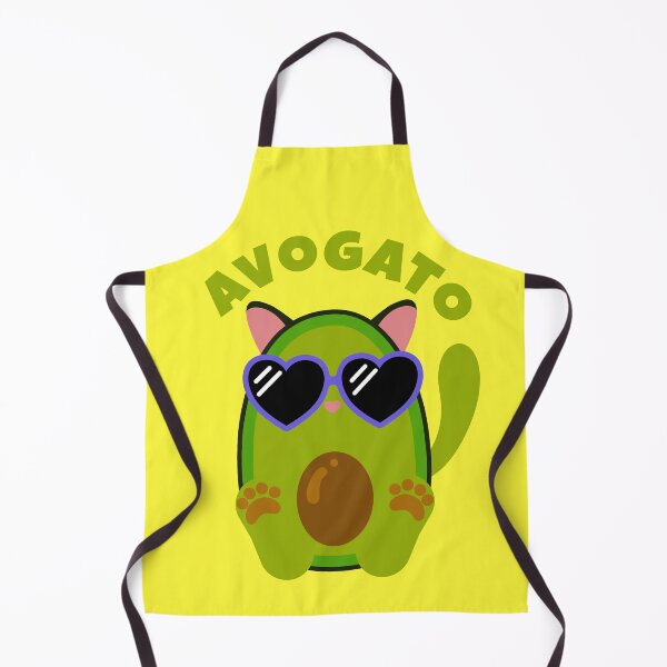 Item preview, Avogato cat, cat avocado, cinco de mayo, heart sunglasses yellow designed and sold by Mylittleprints.