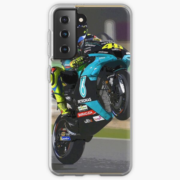 Valentino Rossi making a wheelie 2021 abstract Samsung Galaxy Soft Case