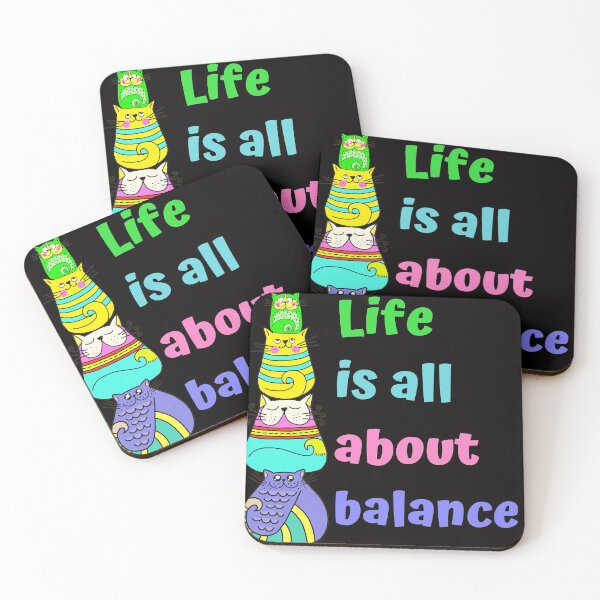 Item preview, Life is all about balance, cat lover designed and sold by 1DaisyChainLane.