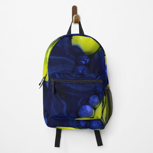 Item preview, Liquid Oil Swirl Abstract Blue and Yellow designed and sold by NeonAbstracts.