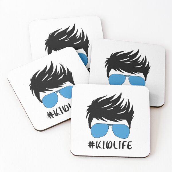 Item preview, Kid life Messy Bun with Cute Bleu Sunglasses Boy Kids designed and sold by clothesy7.