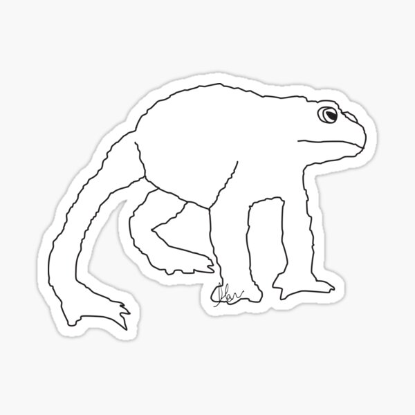 Toad Stretching His Legs Sticker