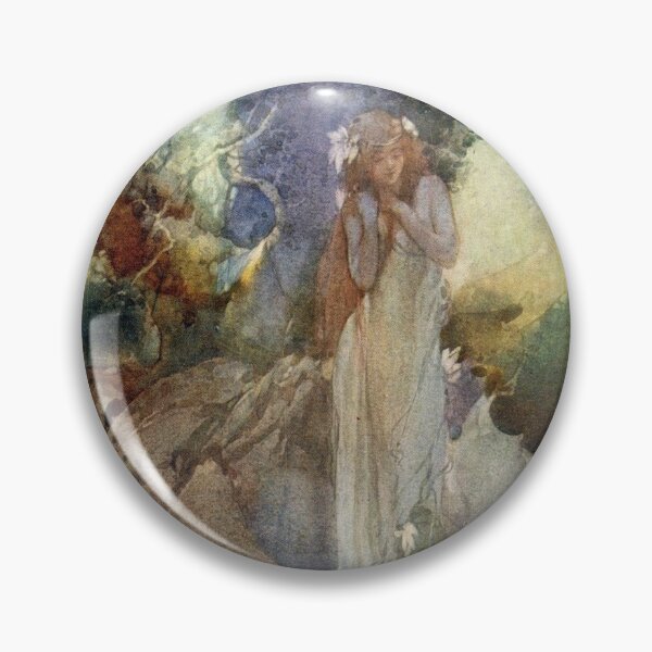 Item preview, Lady by the river vintage artwork illustration designed and sold by Vintage Designs +.