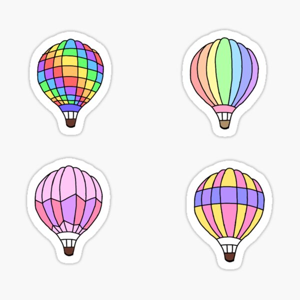 Item preview, Hot air balloon stickers designed and sold by Art-chick.