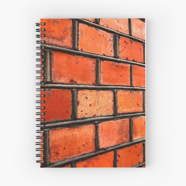 Aperçu de l'œuvre Mur de briques rouges avec du noir et orange créée et vendue par Ensjodesigns.
