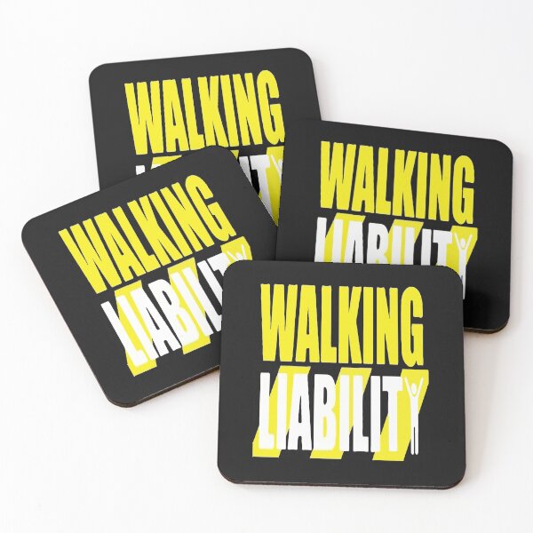 Item preview, Men's Funny Walking Liability Wordmark designed and sold by Lucielyn.