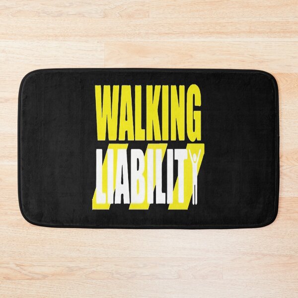 Item preview, Men's Funny Walking Liability Wordmark designed and sold by Lucielyn.