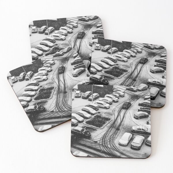 Item preview, Street Photography Winter Car Park Abstract designed and sold by NeonAbstracts.