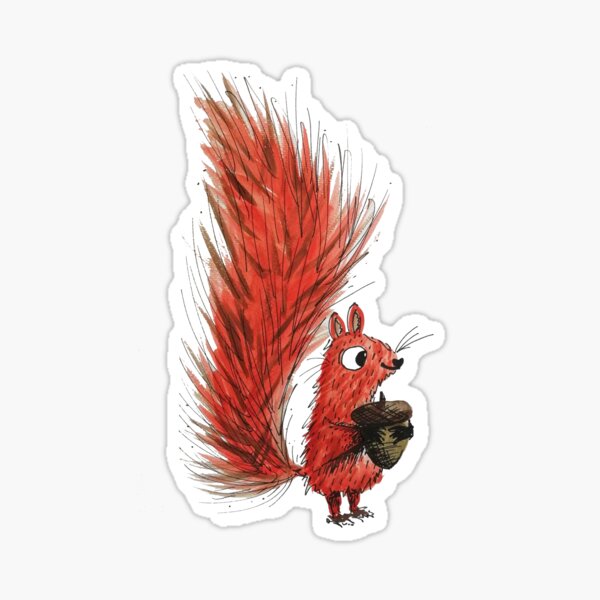 Red squirrel Sticker