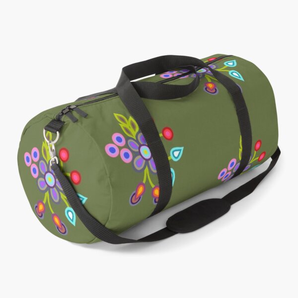 Beadwork Floral Love Duffle Bag