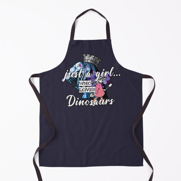 Item preview, Just a girl who loves dinosaurs retro feel mash up designed and sold by Catawampus-Cat.