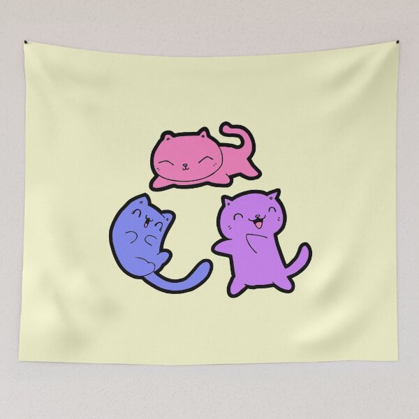 Item preview, Cute Pastel Discreet Bisexual Purride Cats  designed and sold by meicha.