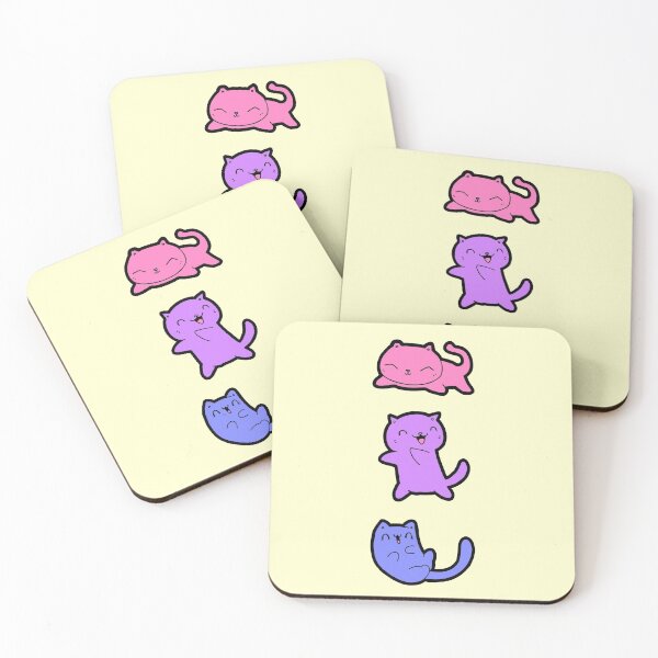 Item preview, Cute Pastel Discreet Bisexual Purride Cats  designed and sold by meicha.