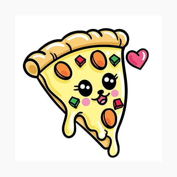 Láminas fotográficas: Kawaii Pizza | Redbubble