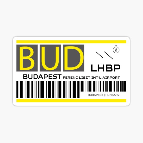 Destination Budapest Airport Sticker