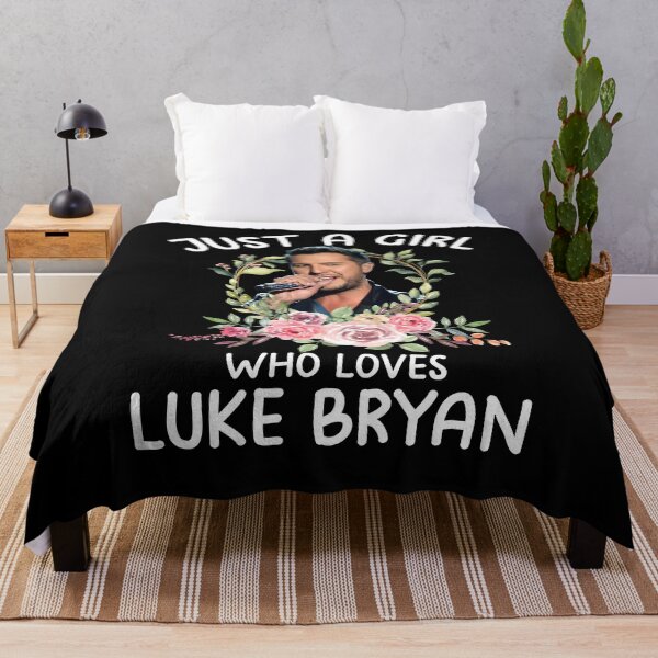 Just A Girl Who Loves Luke Bryan T Shirt, Luke Bryan Tour 2021 Shirt, Born Here Live Here Die Here T Shirt Throw Blanket