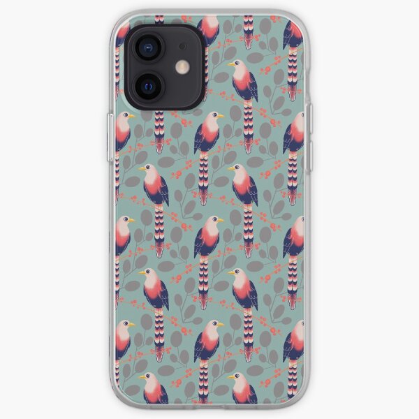 Like a bird on the branch (light green) iPhone Soft Case