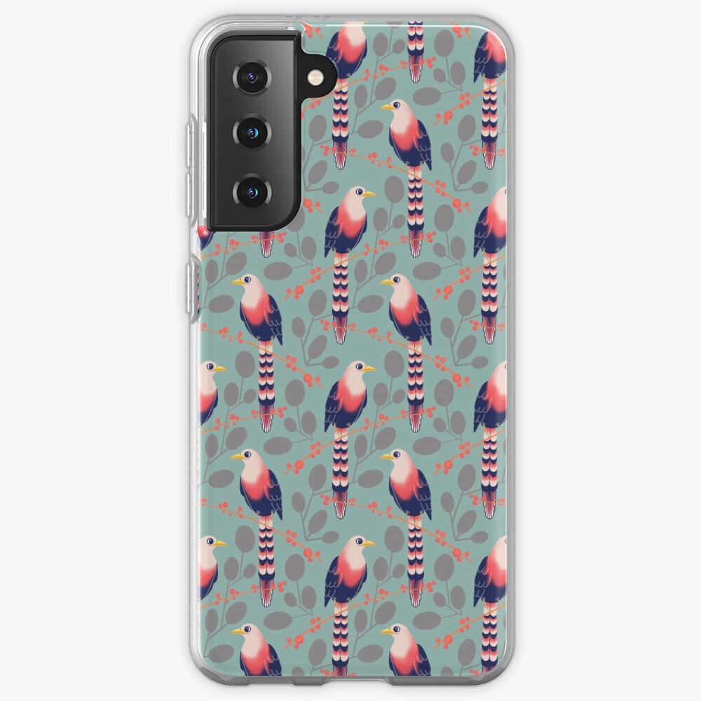 Like a bird on the branch (light green) Case & Skin for Samsung Galaxy