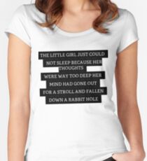 Wonderland Quote Women's Fitted Scoop T-Shirt