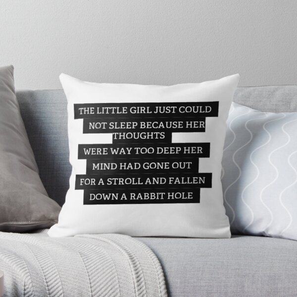 Wonderland Quote Throw Pillow