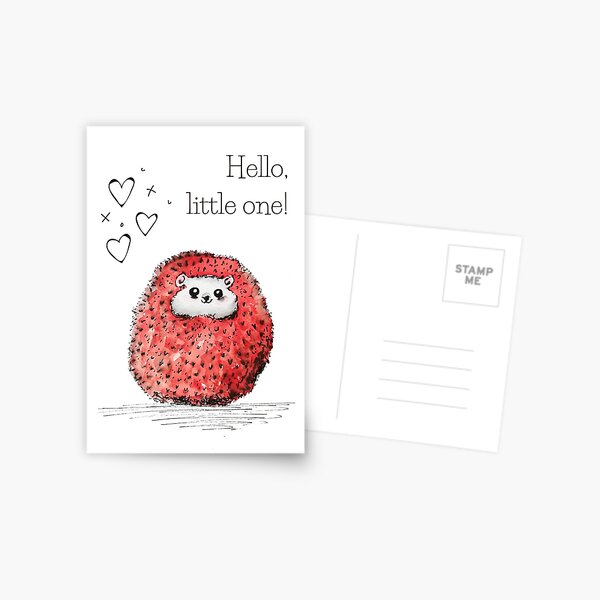 Hello little one! (baby hedgehog) Postcard