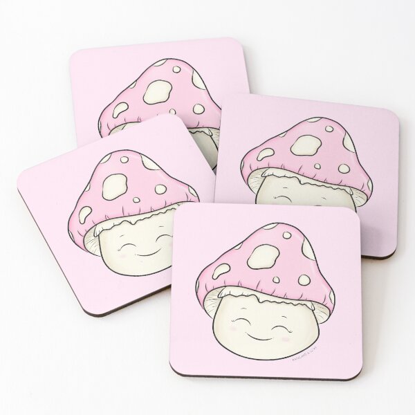 Item preview, Happy Pink Mushroom designed and sold by PancakeAndLoaf.