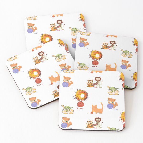 Item preview, Yarn Bombing Playful Cat Sticker Pack designed and sold by SportyDogShop.