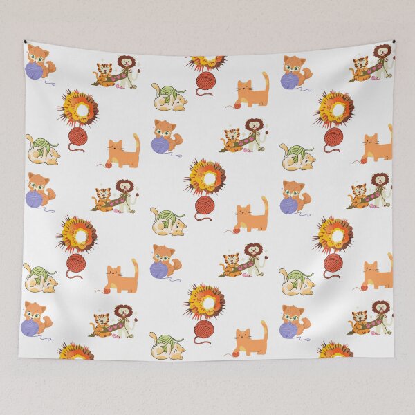 Item preview, Yarn Bombing Playful Cat Sticker Pack designed and sold by SportyDogShop.