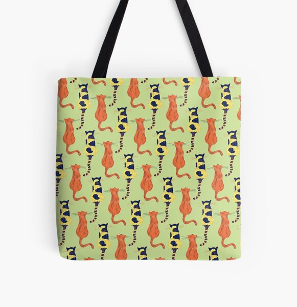 Cats All Over Print Tote Bag