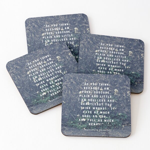 Item preview, Flower in Pavement and Charlotte Brontë Quote designed and sold by JustabitBookish.