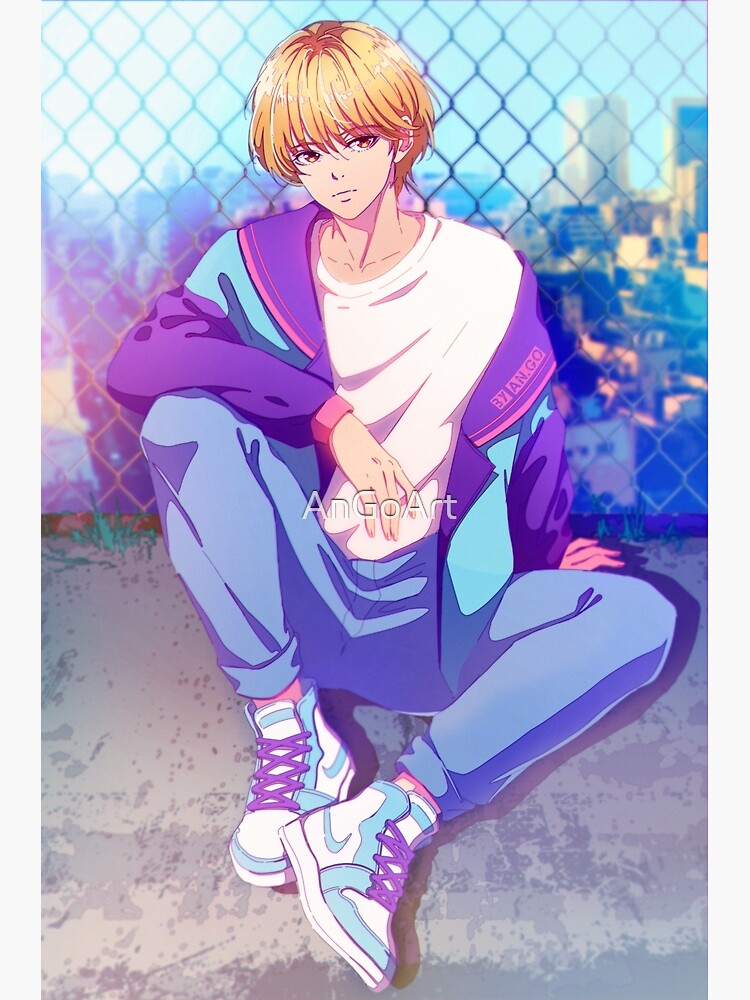 "Copy of The stylish anime boy from 90s " Art Print by AnGoArt | Redbubble