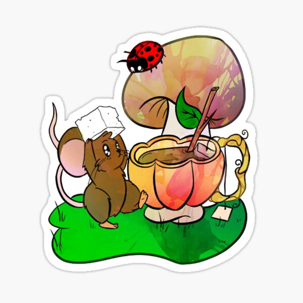 Tea Tiime for Mouse and Lady Bug Sticker