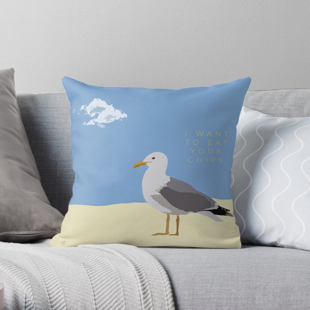 Seagull Throw Pillow