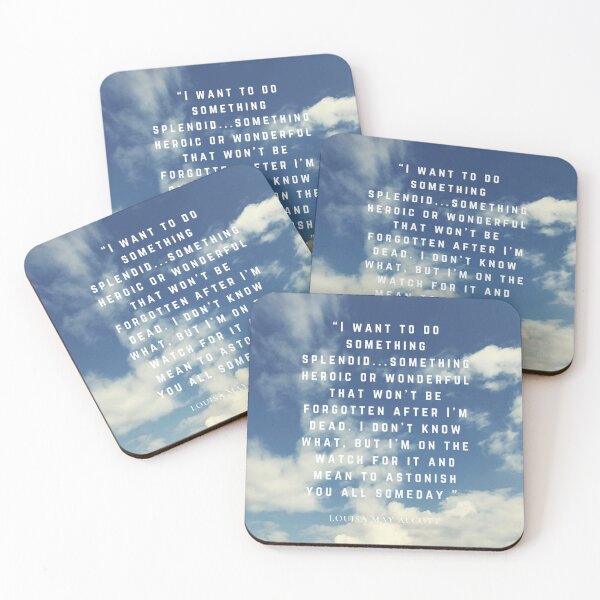 Item preview, Louisa May Alcott with Cloud Background designed and sold by JustabitBookish.