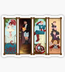 Avengers Stretching Portraits Sticker