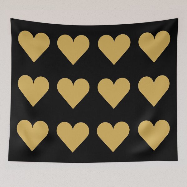 Item preview, Large GOLD & BLACK LOVE HEARTS designed and sold by RachelMacht.