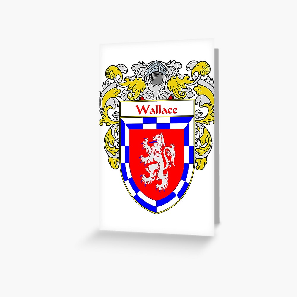 "Wallace Coat of Arms / Wallace Family Crest" Greeting Card for Sale by