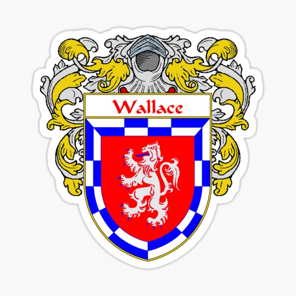 "Wallace Coat of Arms / Wallace Family Crest" Sticker for Sale by