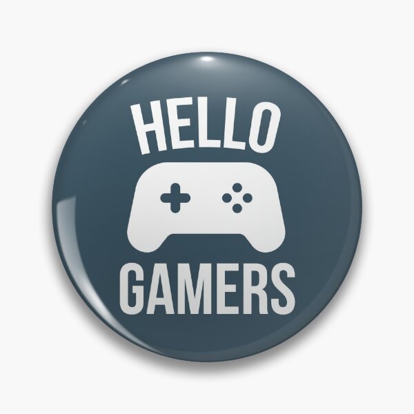 Item preview, Hello Gamers (Dark Blue/Grey BG) designed and sold by FilipeFerreira.