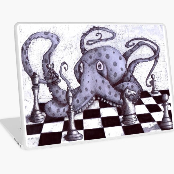 An Octopus Playing Chess Laptop Skin