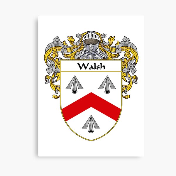 "Walsh Coat Of Arms / Walsh Family Crest" Canvas Print For Sale By ...